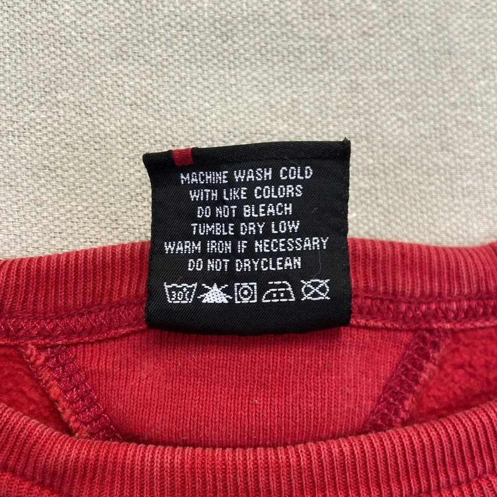 Polo Ralph Lauren Sweatshirt Mens M RL67 Jeans Pullover Red Vintage Y2k